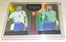 2015-16 Panini Select Soccer Joao Moutinho Rui Patricio Gold Prizm Patch  07/10