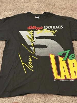 Terry Labonte Kellogg’s Cornflakes Racing T Shirt Black SIZE XX LARGE - Image 1 of 3