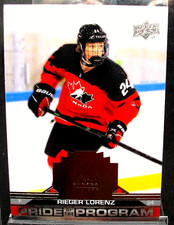 2022 UD TEAM CANADA JUNIORS RIEGER LORENZ PRIDE OF THE PROGRAM CARD # 89