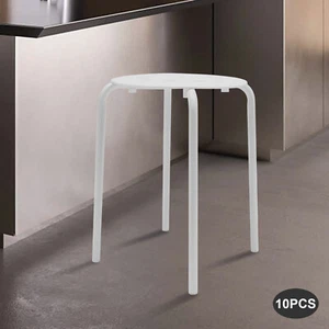 10 x Plastic Bar Stacking Stools for Kids Students Classroom Home Kitchen Garden - Picture 1 of 13