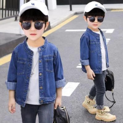 New Fashion Spring/Fall baby Kids Denim Jacket Boys Casual Jeans Coat outerwear - Image 1 of 4