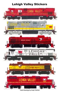 Locomotoras Lehigh Valley 6 pegatinas individuales Andy Fletcher - Imagen 1 de 1