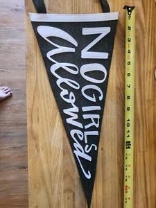 No Girls Allowed Felt Flag - Picture 1 of 1