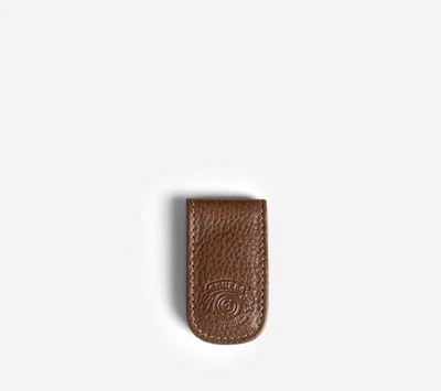 Ghurka Original Chesnut Leather Magnetic Money Clip $125 - Image 1 of 4