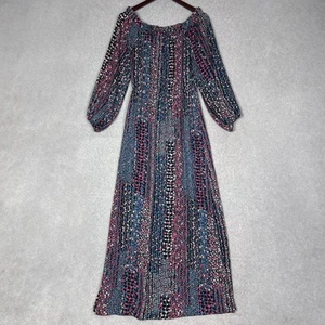 Maxi Vestido Buddy Love Floral Fuera del Hombro Manga Larga Talla Mediana - Imagen 1 de 11
