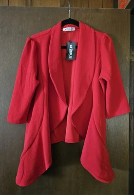 Nuevo con etiquetas Chaqueta de Vestido Doble Roja Talla 1X Foto 1 de 3