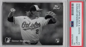 Topps 2023 blanco y negro - variación de imagen Gunnar Henderson #4 (RC) - Imagen 1 de 2