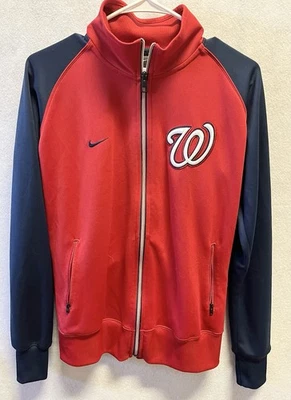 Washington Nationals Baseball Nike Red zip up Jacket Large Youth  Polyester - Image 1 of 4