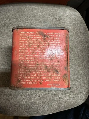 Antiguo rifle Hércules sin humo lata de polvo 2400 ¡solo decoración vacía! Foto 1 de 4