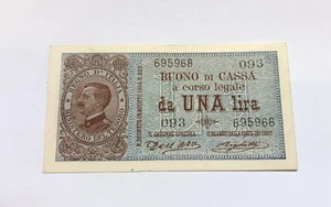 BUONO DI CASSA 1 LIRA VITT. EM. III DECR. MIN. 21/09/1914 SUPER !!! - Picture 1 of 4