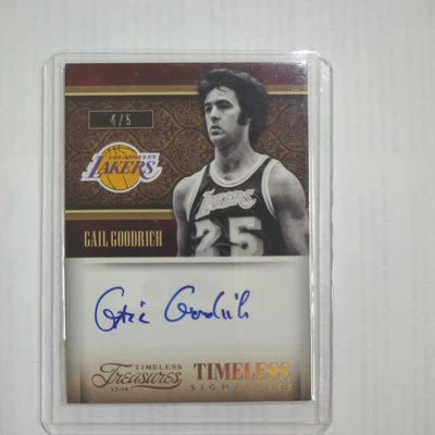 Gail Goodrich On-Card Auto 4/5 2013-14 Panini NBA TIMELESS TREASURES SIGNATURES - Image 1 of 2