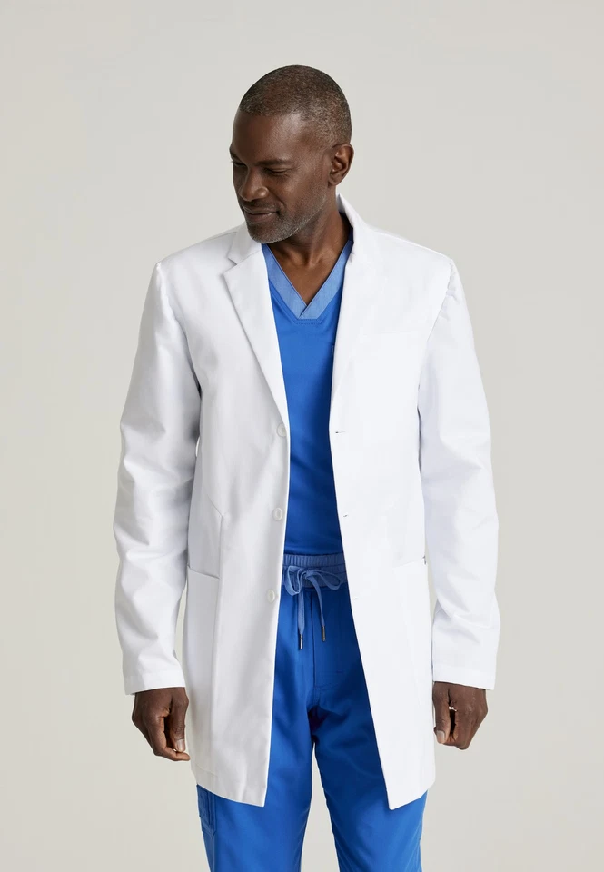 Grey's Anatomy GRC962 - Abrigo de laboratorio para hombre 6 bolsillos 35" 3 botones Foto 1 de 1