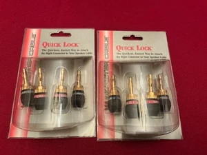 Neu Monster Kabel Schnellverschluss Spitzen 24K Gold Kontakt Teil #103212-00 2 Pakete 4 - Bild 1 von 3