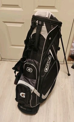 Ogio Vision 8-Way Golf Bag Black/Gray Cart Stand W/ Shoulder Strap & Rain Hood  - Image 1 of 4