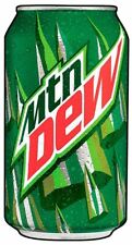 MOUNTAIN DEW SODA POP SWEATING CAN HEAVY DUTY USA MADE METAL ADVERTISING SIGN