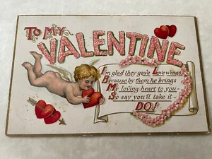 Cupido al mio San Valentino cartolina d'epoca - Foto 1 di 2
