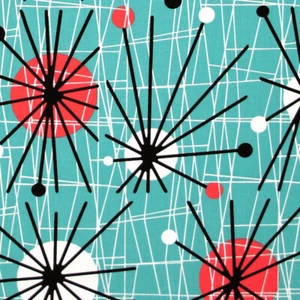 MICHAEL MILLER "ATOMIC CX5440" Turquoise by the 1/2 yard - Picture 1 of 3