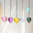45mm Heart Crystal Wind Chime Light Moon Catcher  Garden Home Decoration