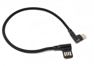 USB Type C 3.1 Nylon Cable To Reversible Interface A Angle 29cm - Zdjęcie 1 z 4