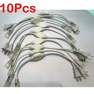 US Power Cord Connector Line for 360 Degree LED Neon Rope Lights 110V/220V 10pcs - Picture 1 of 8