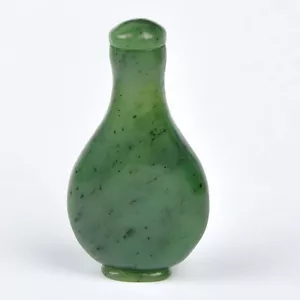 Bottiglia da fiuto in giada nefrite verde naturale intagliata a mano, con certificato - Foto 1 di 7
