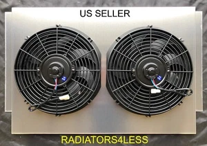 NEW ALL ALUMINUM RADIATOR FAN SHROUD W/ 12" FANS FITS CHAMPION CC889 MC889 - Foto 1 di 2