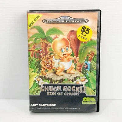 Chuck Rock II: Son Of Chuck + Box - Sega Mega Drive - Tested & Working - Image 1 of 4