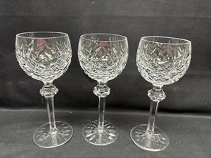 Set of 3 ~ Waterford "POWERSCOURT"  Crystal Wine Hocks ~ 7 1/2" Tall - Picture 1 of 8