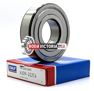 SKF 6309 ZZ C4 DEEP GROOVE BALL BEARING, METAL SHIELDED 45x100x25mm - Picture 1 of 4