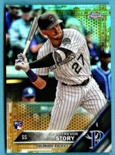 2016 Topps Chrome GOLD REFRACTOR # 3/50 Trevor Story - Colorado  card # 45