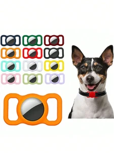 AirTag Holder Case Silicone Loop Sleeve Shell Keyring Dog Cat Pet Protective - Picture 1 of 29