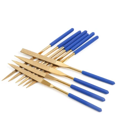 Diamond File Metal Needle File Set 120 Grit Jewelry Sanding Wood Polishing - Image 1 of 4