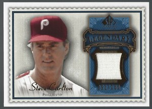 Steve Carlton 2009 SP Legendary Cuts Legend Memorabila Blue 091/100 Card# LM-SC