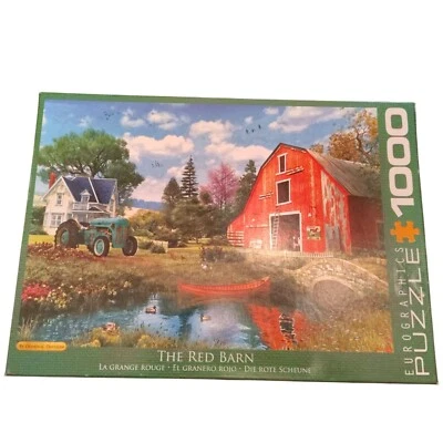 Rompecabezas Eurographics Red Barn de Dominic Davison 1000 piezas escena de granja Foto 1 de 4