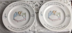 Wedgewood Frederick Warne & Co Peter Rabbit Two Plates 6 3/4+Diameter 1993 apr22 - Picture 1 of 7