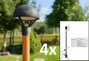 12044 Bahnhofsleuchte 4Stk Spur G Salatschüssellampe Gartenbahn Bausatz Lampe - Bild 1 von 11