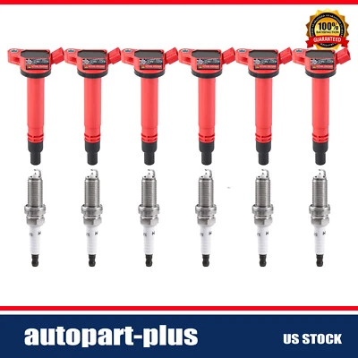 Pacote com 6 bobinas de ignição + vela de ignição para Lexus LS460 2007-2017 90919-02256 673-1309 - Imagem 1 de 4