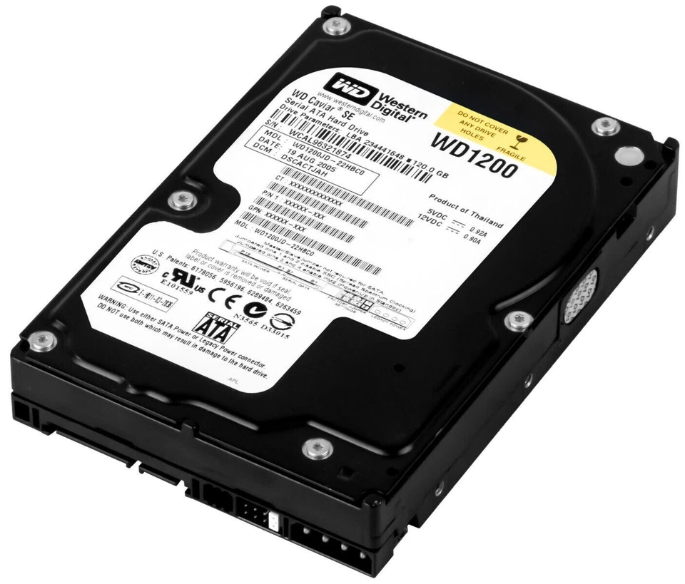 WESTERN DIGITAL CAVIAR 120GB SATA 3.5" WD1200JD - Image 1 of 1
