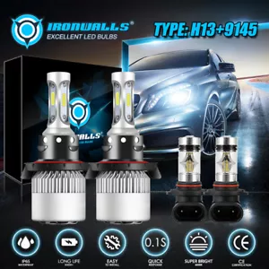 4X H13 9145 Combo Faros LED Faros Antiniebla 6000K para Ford F-150 2004-2014 - Imagen 1 de 12