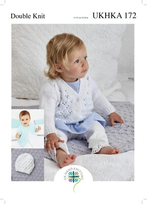 UKHKA Doppelstrickanleitung 172 - Strickjacken, Decke und Mütze