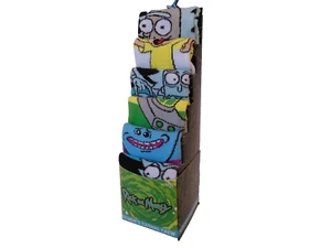 Rick and Morty 6 Pair CREW SOCKS Men Size 8-12 Bioworld NEW - Picture 1 of 5