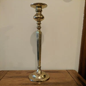 Brass Candlestick 14-1/2" Tall Vintage Candle holder  - Picture 1 of 9