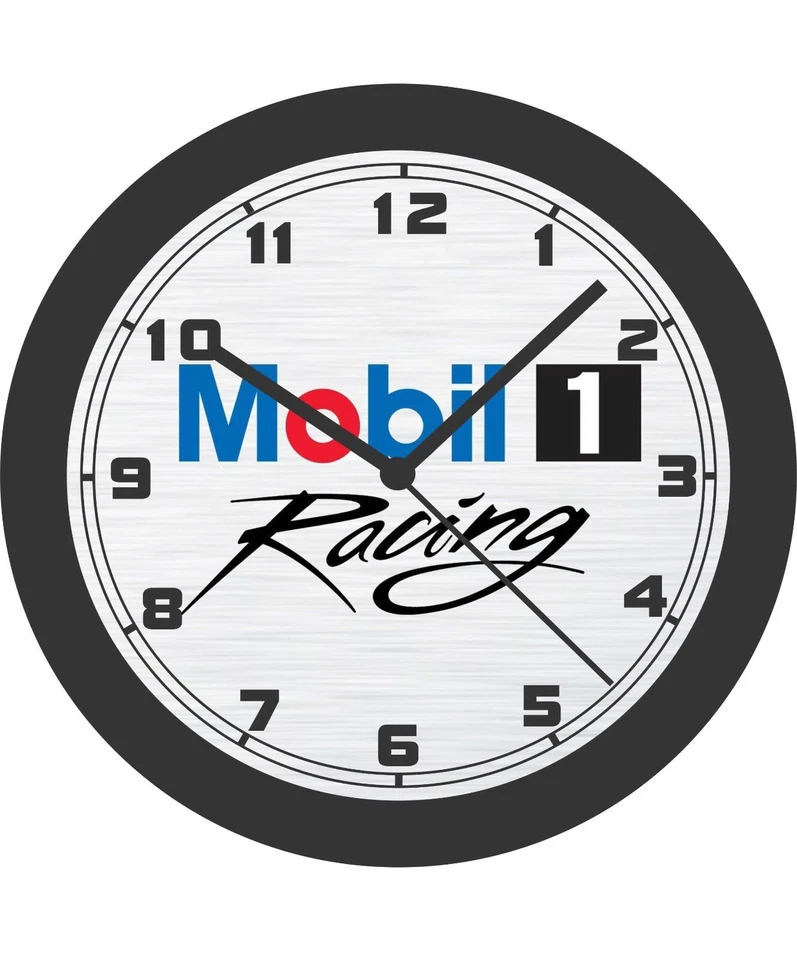 美孚 1 Oil Racing 大号 14 英寸挂钟 — 第 1/1 张图片