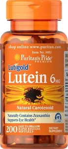 Lutein 6 Mg with Zeaxanthin Supports Eye Health 200 Count by PuritanS Pride US** - Picture 1 of 4