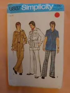 Simplicity 6887 Vintage Men's' Unlined Jacket & Pants Pattern Size 40 - Picture 1 of 2