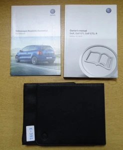 GENUINE VW GOLF GTI GTD R 2012-2017 OWNERS MANUAL HANDBOOK WALLET PACK E-391 - Picture 1 of 5
