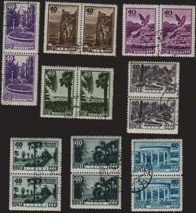 Russia USSR 1948 SC 1310-1317 used pairs . g2122 - Picture 1 of 1