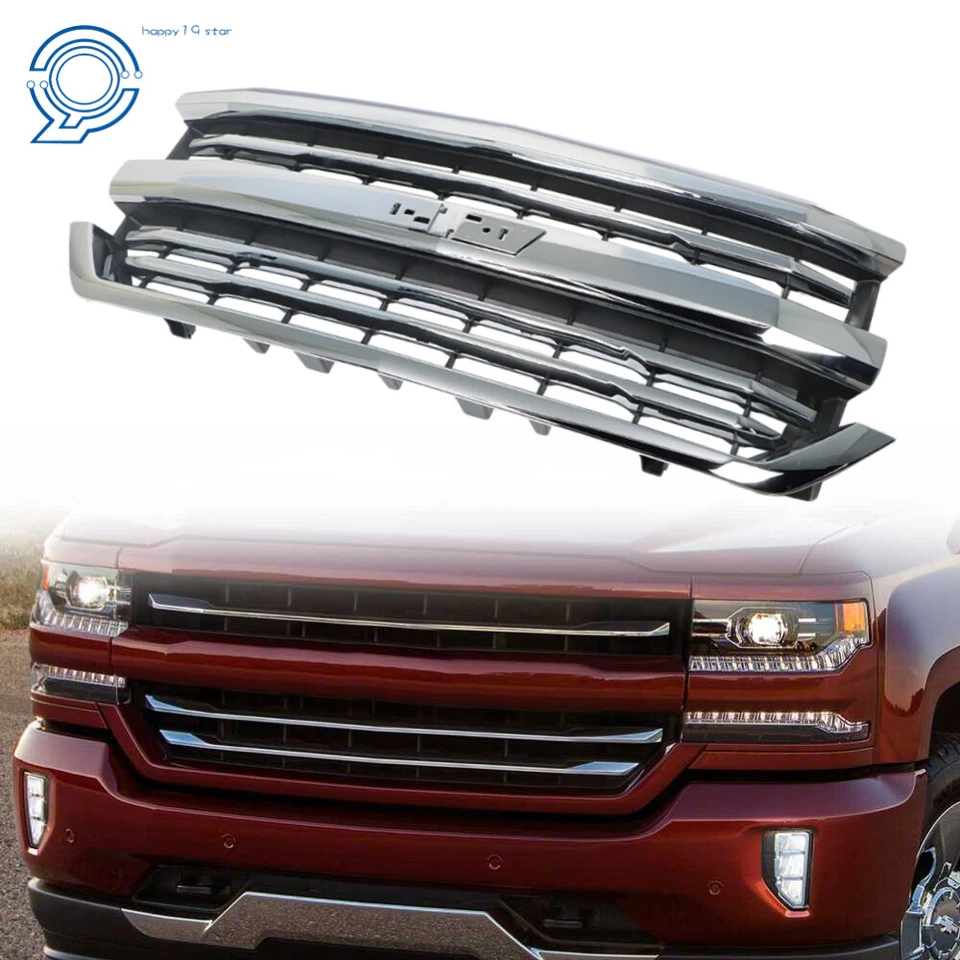 Front Bumper Grille Chrome For 2016-2018 Chevrolet Silverado 1500 84056776 Foto 1 de 4