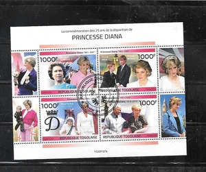 TOGO 2022 PRINCESS DIANAUSED CTO SOUVENIR SHEET RECENT SOUVENIR SHEET STAMP - Picture 1 of 1