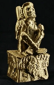 Silbato de Muerte Azteca Xochipilli Dios del Éxtasis Arte y Música Oro Antiguo HECHO EN EE. UU. - Imagen 1 de 11